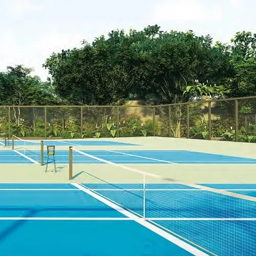 Aparna Sunstone, Aparna Deccan Town, artistic impression Tennis courts beside green woodland at Aparna Sunstone