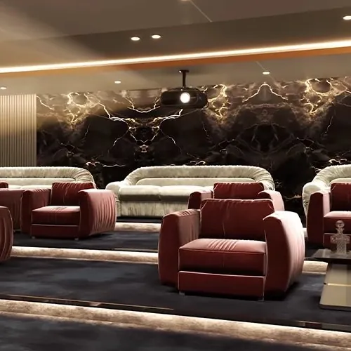 Aparna Moonstone, Aparna Deccan Town, artistic impression A preview theatre with plush recliners at Aparna Moonstone